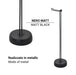 GEDY MU371400000 MINU Toallero y Columna De Pie Negro Mate