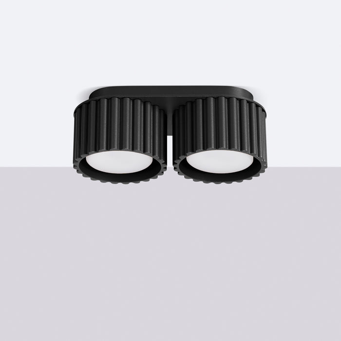 SOLLUX SL.1788 AURA Lámpara De Techo 2 Negra Gx53