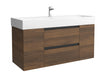 SALGAR 116054 BEQUIA PLUS METAL Mueble de Baño 1 poza Porcelana 120cm Nogal