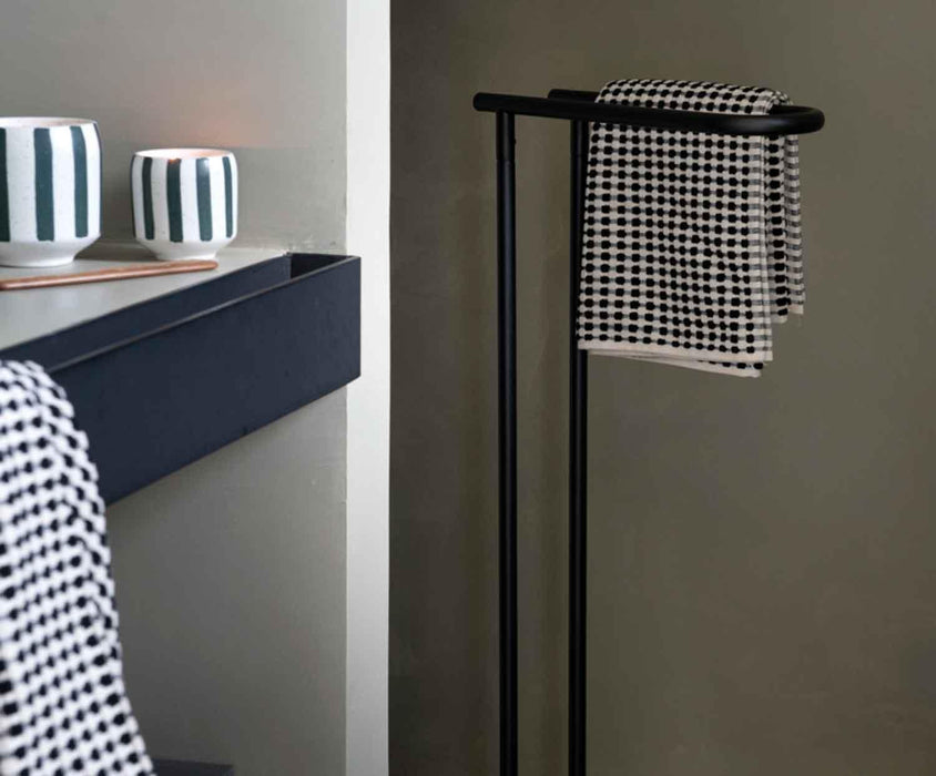 ANDREA HOUSE BA25150 Toallero Metal Negro 30x20x88 CM