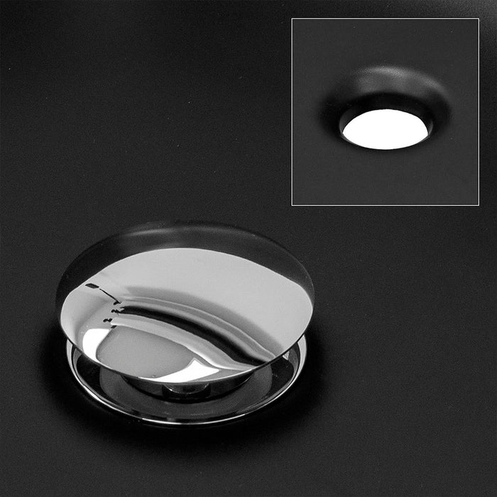 LLAVISAN 509094 Lavabo Sobrencimera Redondo 35X35X11 Negro
