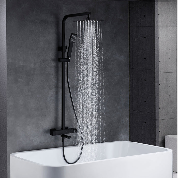 IMEX BDF016-B/NG FIYI Grifo Monomando Conjunto de Bañera Telescópico Negro Mate