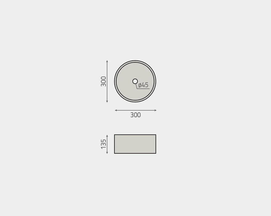 BhD 7059 MONTANA Lavabo Circular Piedra Gris