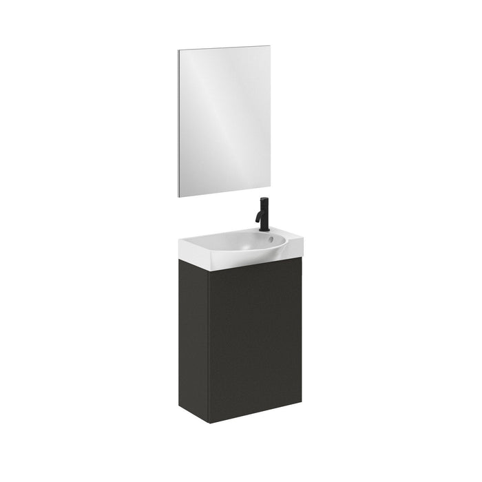 AMIZUVA 127020 MIKA Conjunto Mueble Mini Antracita Brillo