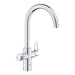 GROHE 30 580 000  BLUE Pure BauCurve Monomando de fregadero para sistemas de filtrado de agua cromo