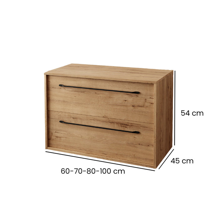BATHME LENNOX TAP Mueble de Baño sin Lavabo con Encimera Roble Ostippo