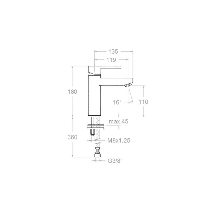 RAMONSOLER 3304VA DRAKO Grifo Lavabo Con Desagüe Cromo