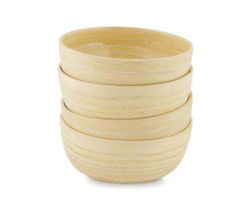 ANDREA HOUSE MS20091 Set 4 Boles Bambú Ø15X6Cm
