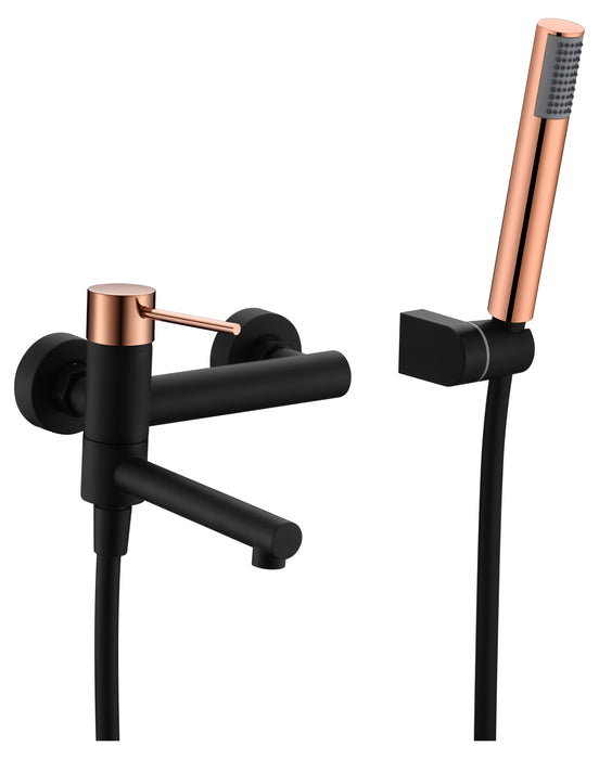 IMEX BDYS045-4NOR MILOS STICK Grifo de Baño/Ducha Negro Oro Rosa