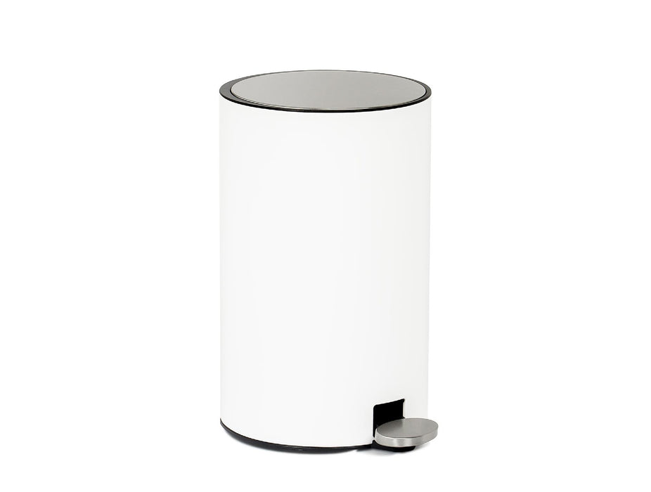 ANDREA HOUSE CC70174 Papelera Metal/Blanco 12L. 26x34,5x42 CM