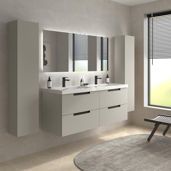 SALGAR 121985 LENI Mueble+Lavabo TOSCANA 2 Senos 140cm Gris mate