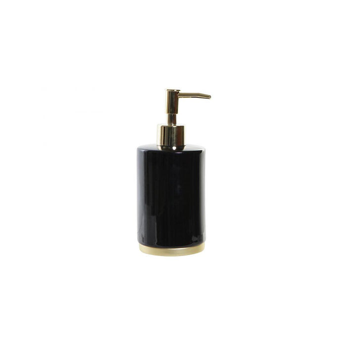 ARCOBAÑ FCTURIN  Set Dosificador/dispensador Jabón + Vaso Gres Negro Turín