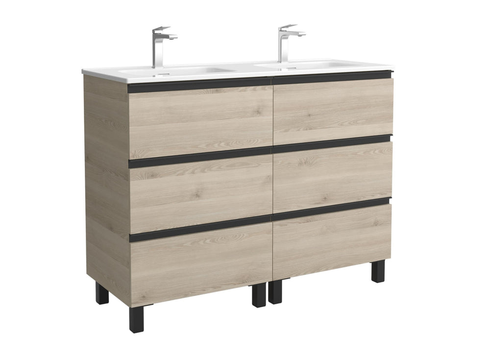 SALGAR BEQUIA METAL Mueble 3C Lavabo Constanza 120 cm Natural