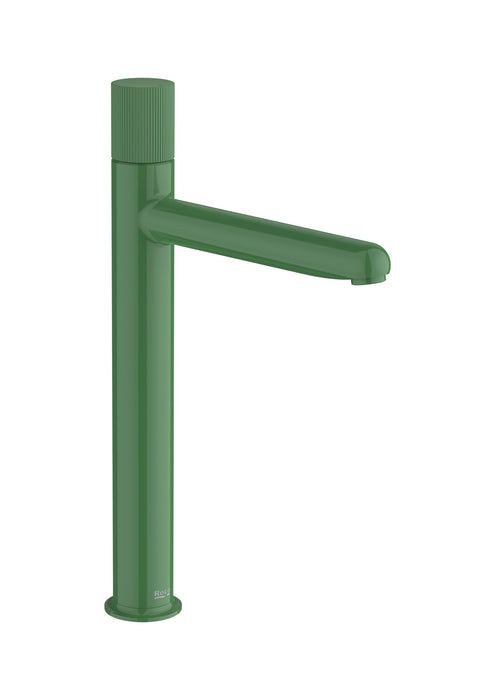 ROCA A5A3C3FP20 NU Grifo Monomando Lavabo Caño Alto Cold Start Maneta Stripes Verde Menta