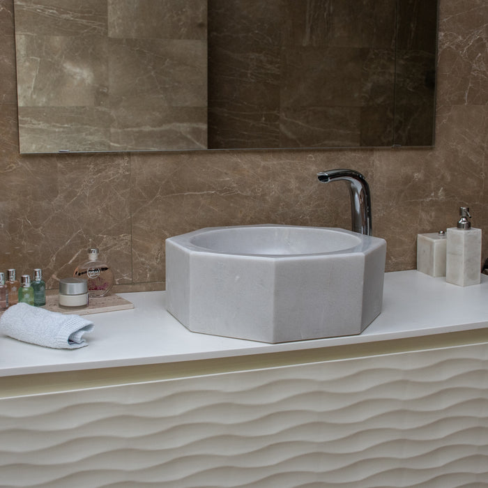 FORZINI FZ-WH/ZW-MB-113 TIBERINUS Lavabo de mármol Blanco