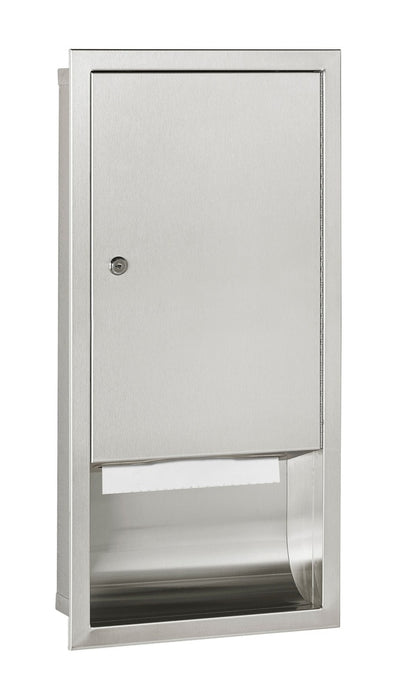 MEDICLINICS DTE0040CS Dispensador de Papel para Manos de Acero Inox Satinado para Empotrar a la Pared