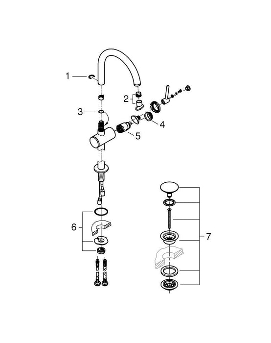 GROHE 26 681 000 TEMPESTA 250 Cube Ducha mural Cromo