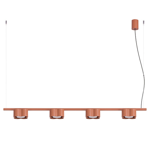 SOLLUX SL.3356 Lámpara De Araña Ovio 4 Ocre Rojo Gx53