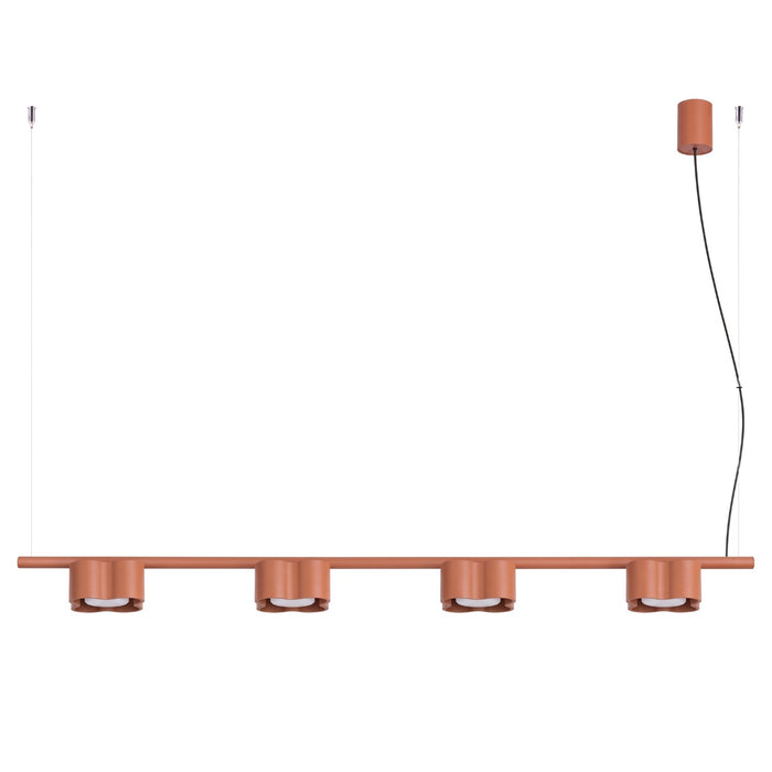 SOLLUX SL.3356 Lámpara De Araña Ovio 4 Ocre Rojo Gx53