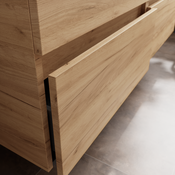 SALGAR BEQUIA Mueble de Baño con Lavabo Veneto Color Roble África