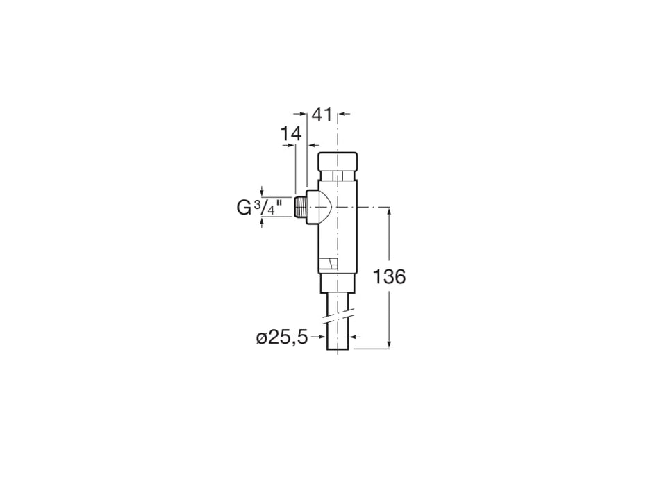 ROCA A5A9577C00 AQUA Fluxor Exterior de 3/4" para Inodoro con Doble Descarga 6/3L y Accionamiento Pulsador Cromo