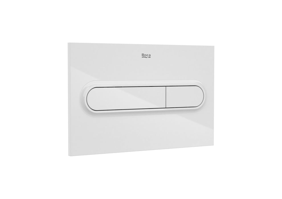 ROCA PACK THE GAP 48 SQUARE+DUPLO Inodoro Suspendido Rimless Fijaciones Ocultas Pulsador Blanco