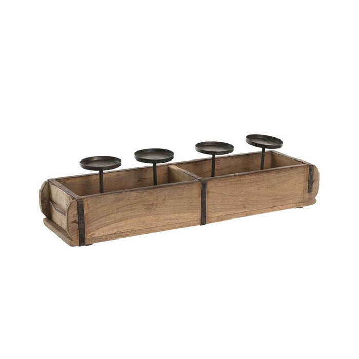 ARCOBAÑ FCPORVELA4  Portavela 4 Velas Madera/hierro