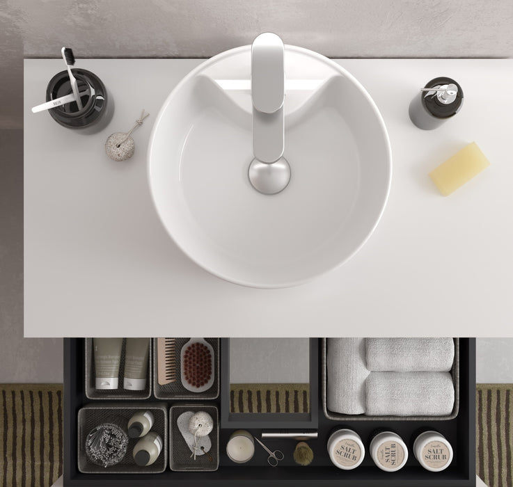 SALGAR BEQUIA Mueble 3C Lavabo sobre encimera 120 cm Blanco Mate