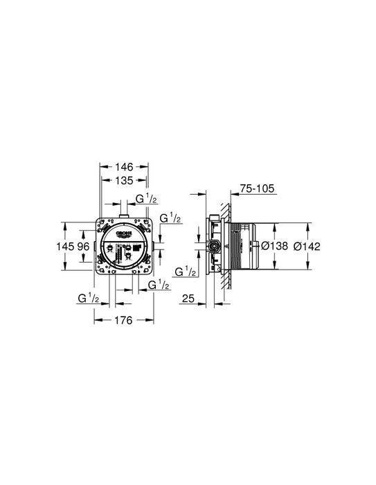 GROHE 35 604 000 SMARTBOX Empotrado Universal