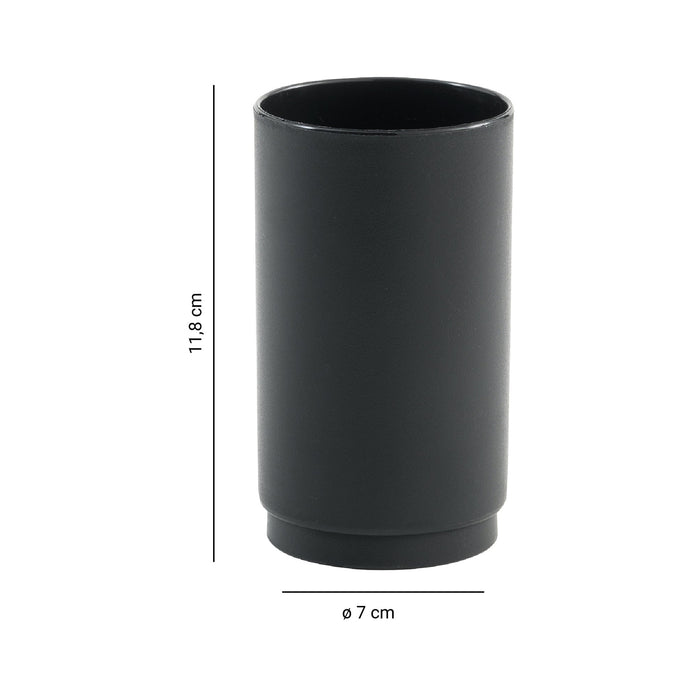 GEDY SH981400300 SHARON Portacepillos Negro Mate