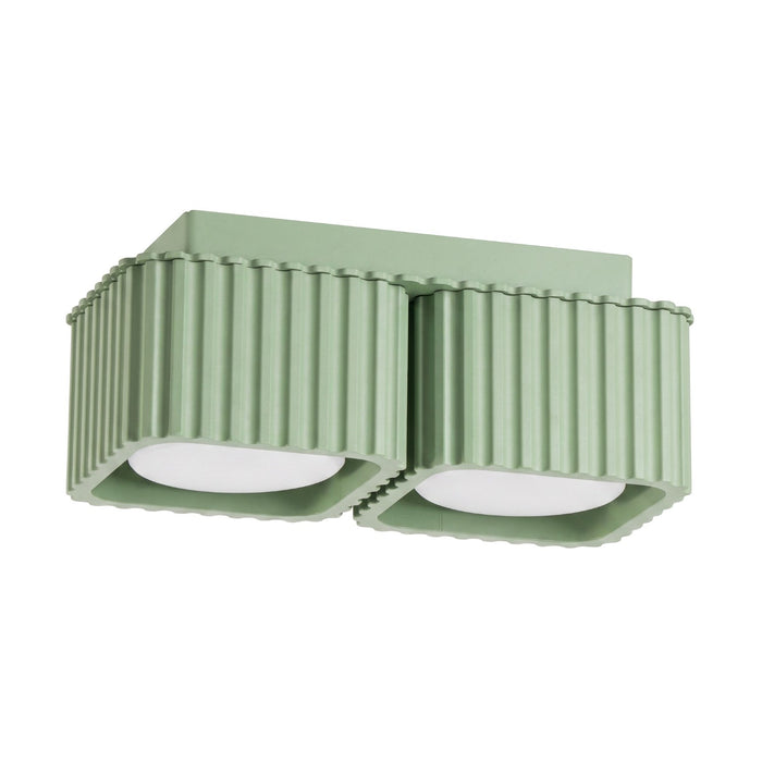 SOLLUX SL.3117 Lámpara De Techo Riff 2 Verde Salvia Gx53