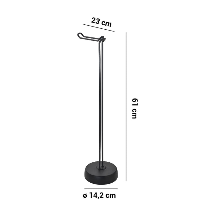 GEDY MU371400000 MINU Toallero y Columna De Pie Negro Mate