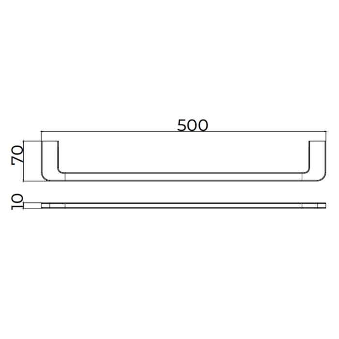 MEDIMEX CAN007-04/NG NOVA Toallero 50 cm Negro Mate
