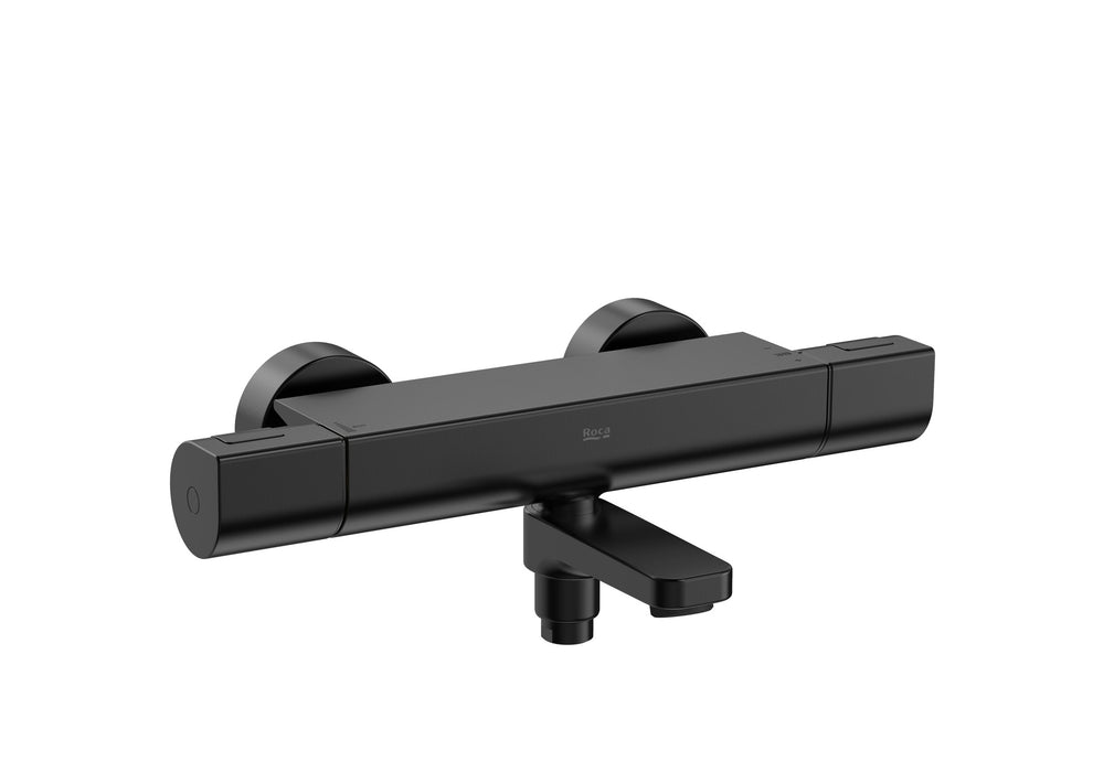 ROCA A5A1E2ENM0 T-1000 Grifo Termostático Exterior para Baño-Ducha Negro Titanio Cepillado