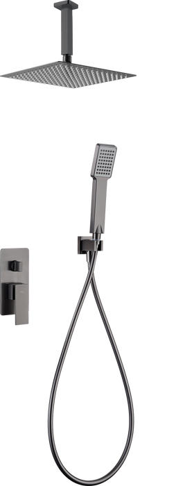 IMEX GPC061/BGM CATANIA Conjunto Ducha Monomando Empotrado Black Gun Metal