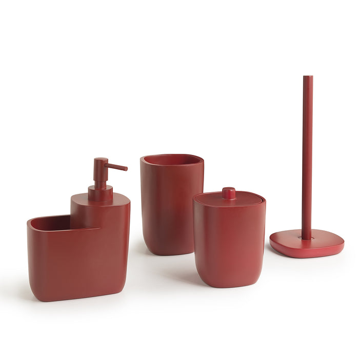 GEDY MA970600300 MACARON Porta cubiertos de cocina rojo mate