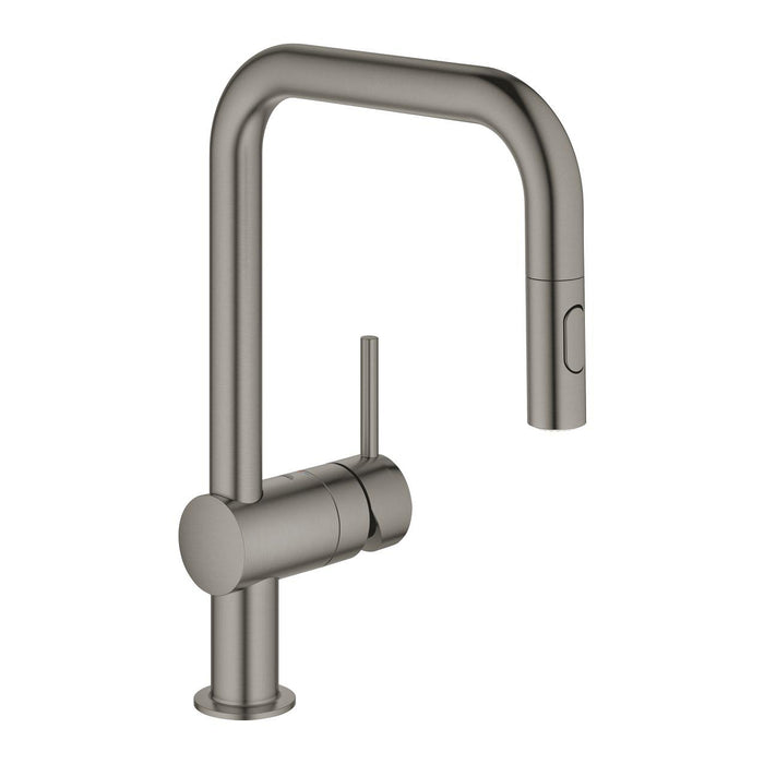 GROHE 32 322 AL2 MINTA Monomando Fregadero Caño U Grafito Cepillado