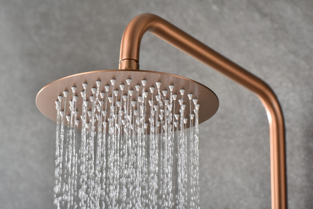 IMEX BTM039/ORC MONZA Conjunto Grifo Ducha Telescópico Termostático Oro Rosa Cepillado