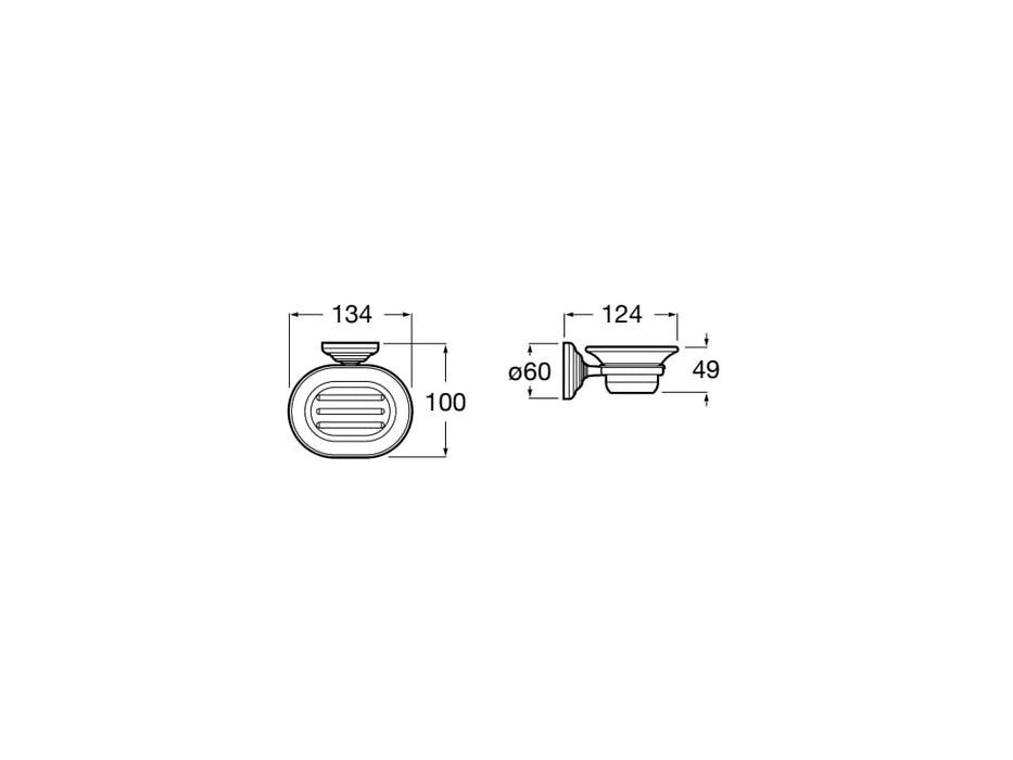 ROCA A817005001 CARMEN Jabonera de Pared Cromo