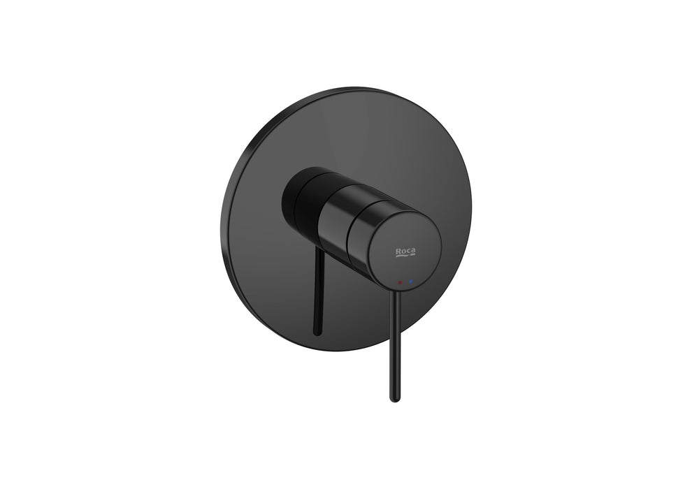 ROCA A5A2B3FCN0 NU Grifo Monomando Empotrable para Baño o Ducha Maneta Pin Negro Titanio
