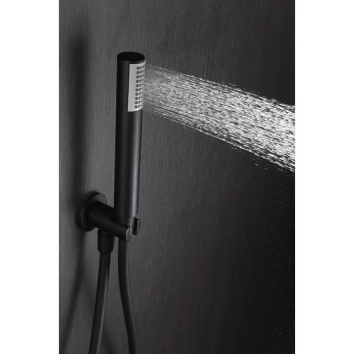 IMEX GPQ038/NG TOP Conjunto de Ducha Empotrado Monomando Negro Mate