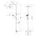PRESTO 86350336 THEO DARK Columna Ducha Mezcladora Rociador 300 mm y Flexo PVC Cromo Negro Cepillado