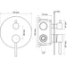 PRESTO 8677299 Nox mecanismo ducha empotrable 3 vías Inox