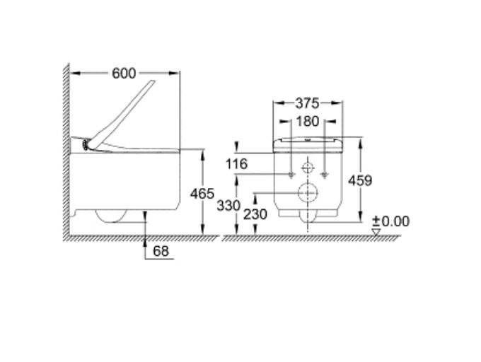 GROHE 39 354 SH1 SENSIA ARENA Shower Toilet Inodoro Inteligente Suspendido