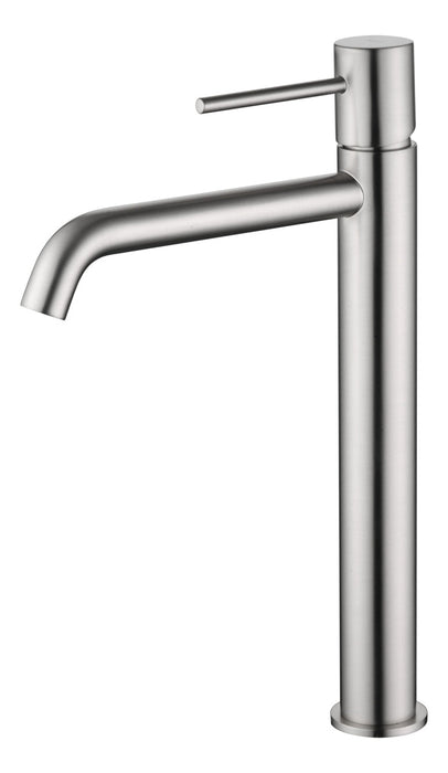 IMEX BDM039-3NQ MONZA Grifo Monomando Lavabo Caño Alto Color Níquel Cepillado