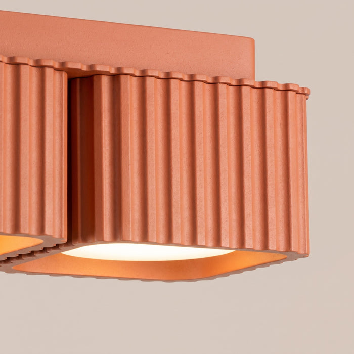 SOLLUX SL.3061 Lámpara De Techo Riff 2 Ocre Rojo Gx53