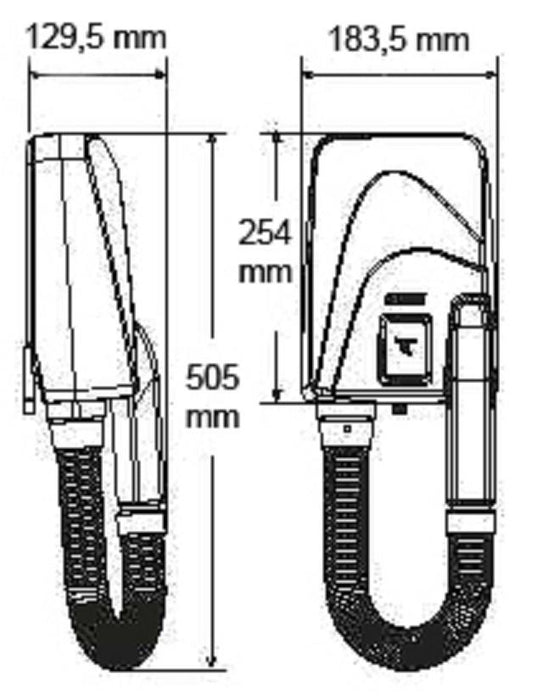 MEDICLINICS SC0087 Secador de Pelo Blanco