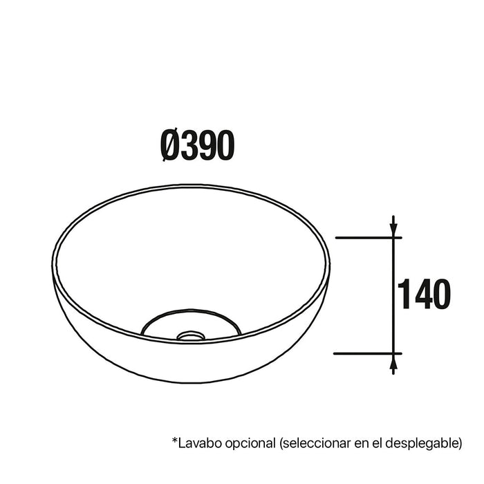 SALGAR BIBA Mueble de Baño con Tapa Encimera 1 Cajón Contenedor Color Nogal Maya