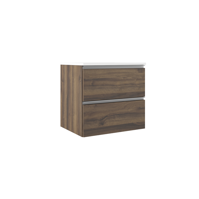 VISOBATH GRANADA Mueble de Baño con Lavabo Suspendido 2 Cajones Color Valenti Tirador Aluminio