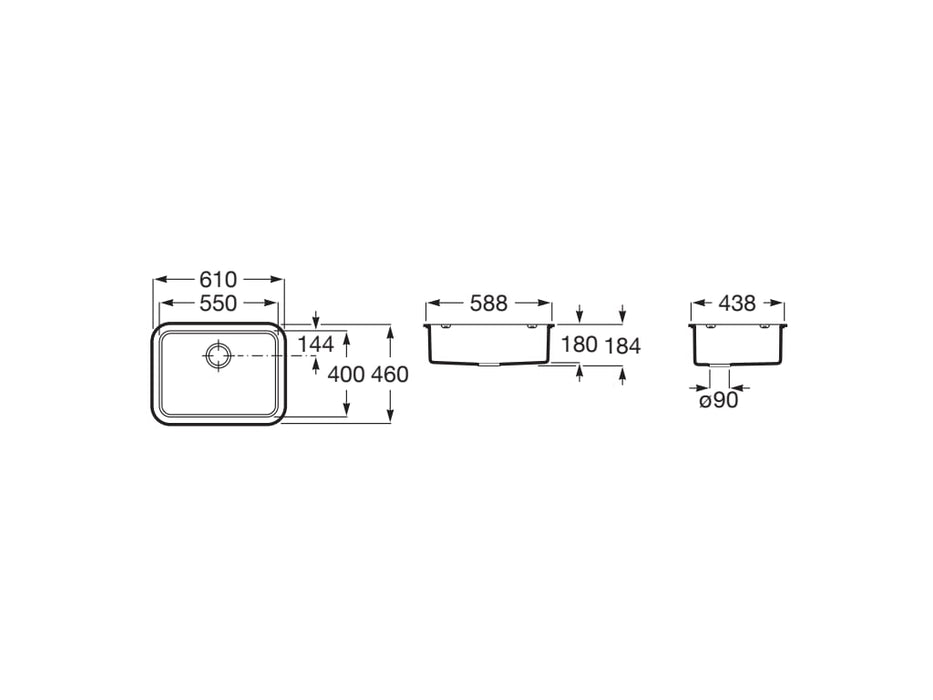 ROCA A871551B00 BERLIN Fregadero 1 Cubeta Acero Inoxidable